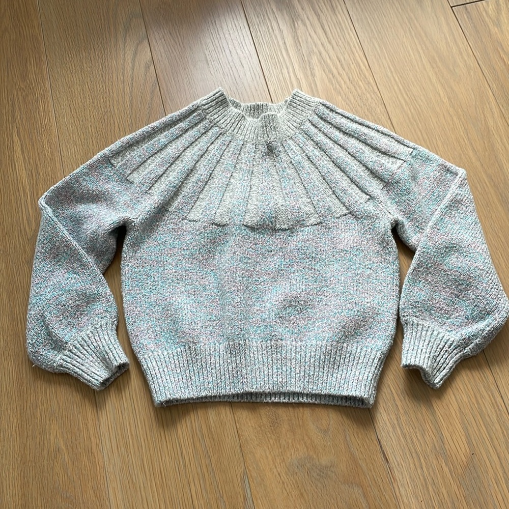 Crewcuts girls sparkle pink blue metallic threads ski sweater - Picture 2 of 5